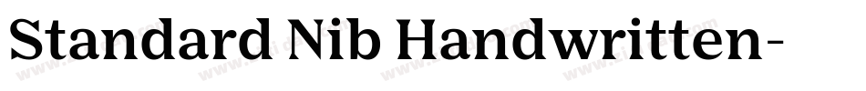 Standard Nib Handwritten字体转换